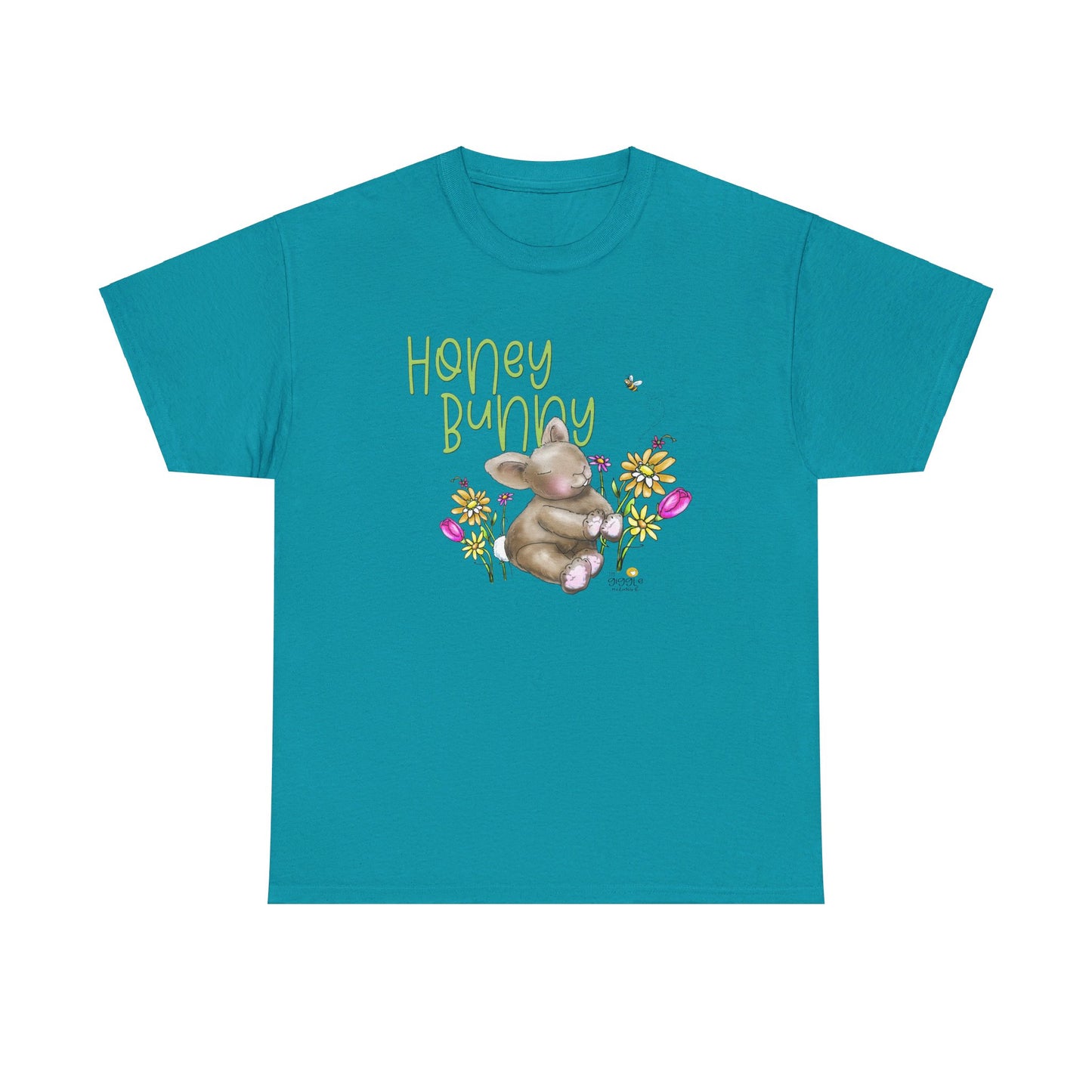 Honey Bunny by The Giggle Network, Spring Tshirt, Bunny shirt, Springtime designs, flowers tshirt by the GIggle Network