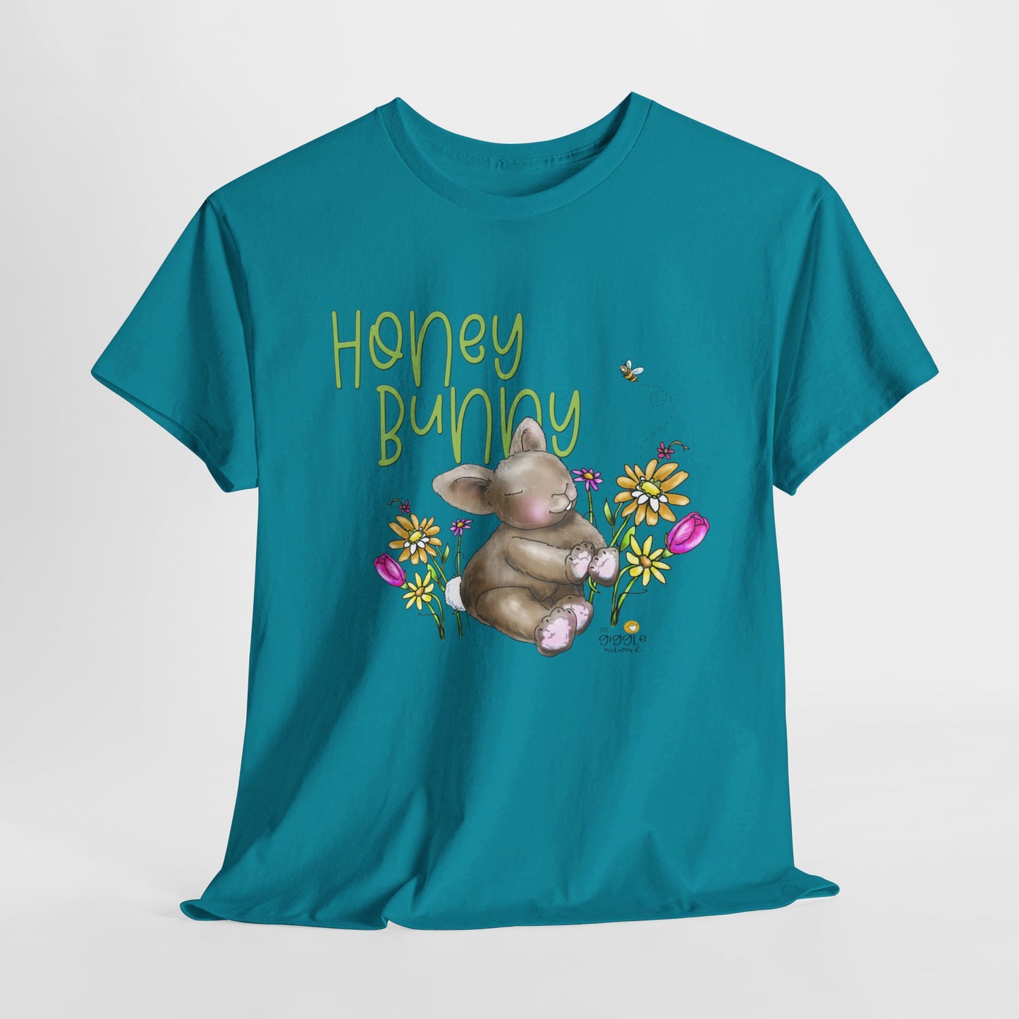 Honey Bunny by The Giggle Network, Spring Tshirt, Bunny shirt, Springtime designs, flowers tshirt by the GIggle Network