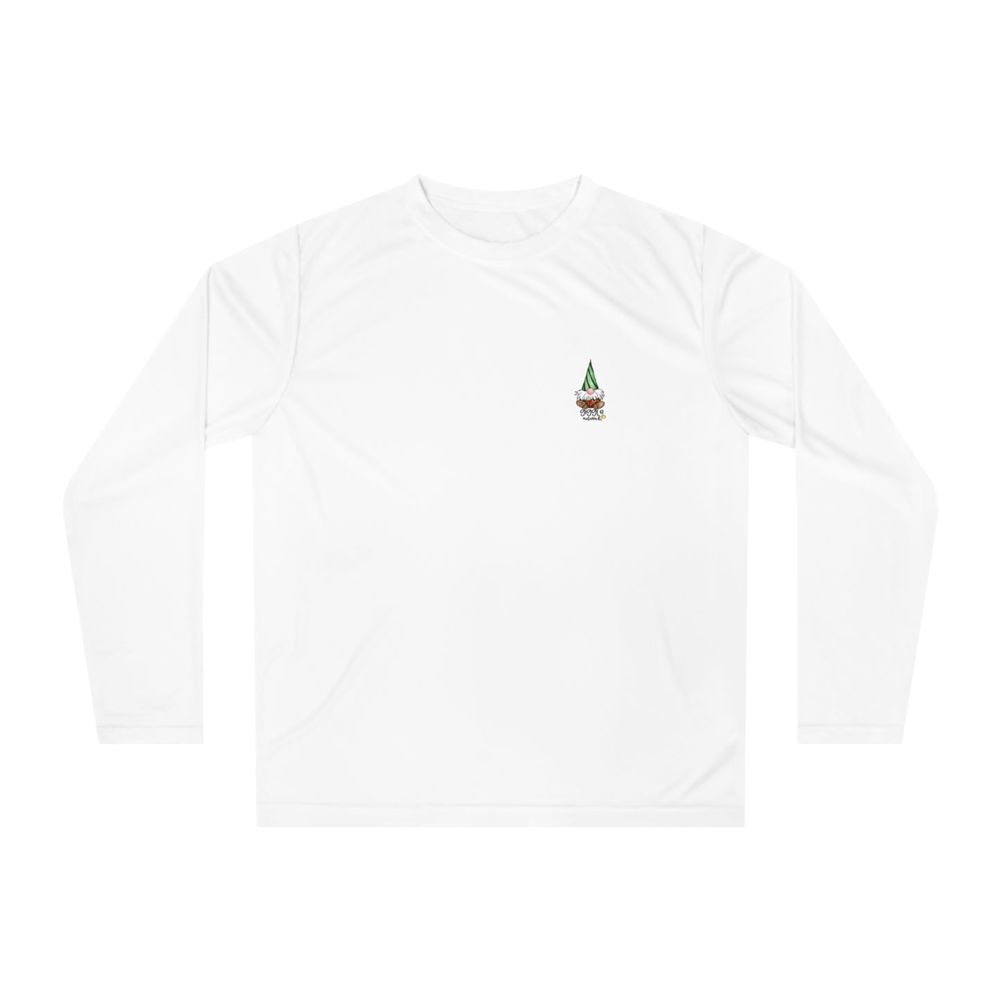 (front and back) Gnomie Wishes and Mistletoes Kisses Long Sleeve Shirt by The Giggle Network