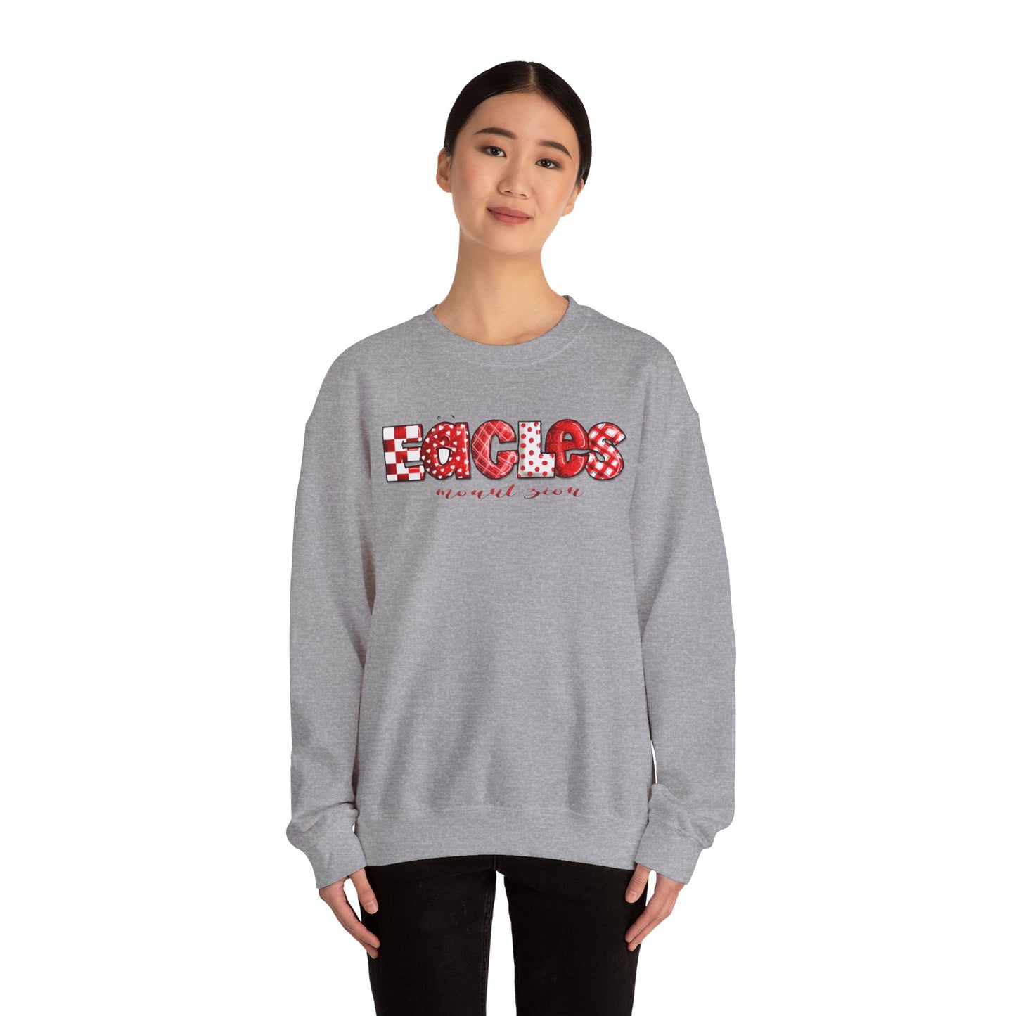 Eagels Multi-print Crewneck Sweatshirt by The Giggle Network