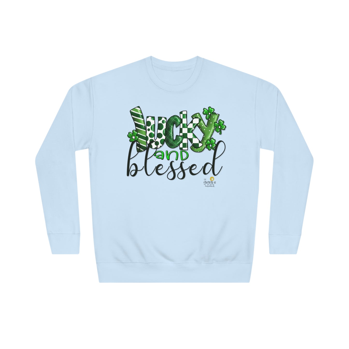 Lucky and Blessed by The Giggle Network, St Patricks Day Day Sweatshirt, March Gift