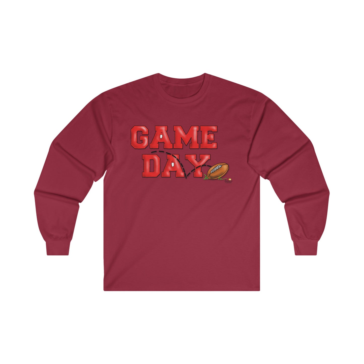 Game Day Football Long Sleeve Tee by The Giggle Network, football fans tshirt, fall sports tshirt