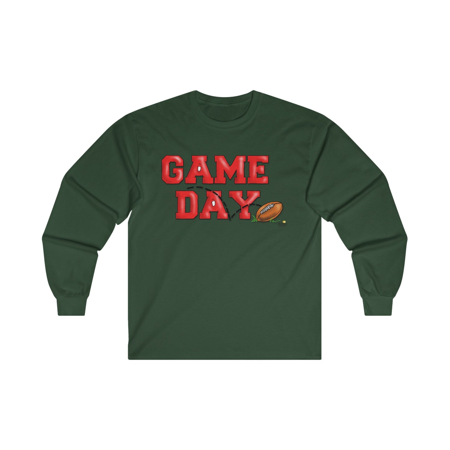 Game Day Football Long Sleeve Tee by The Giggle Network, football fans tshirt, fall sports tshirt