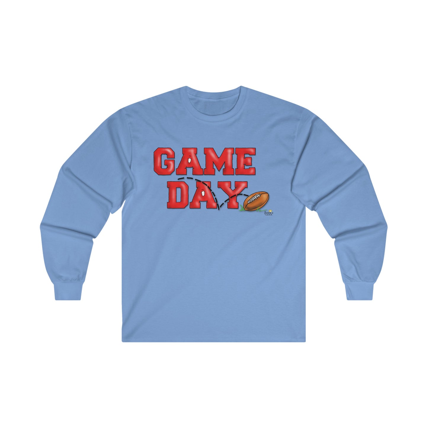 Game Day Football Long Sleeve Tee by The Giggle Network, football fans tshirt, fall sports tshirt