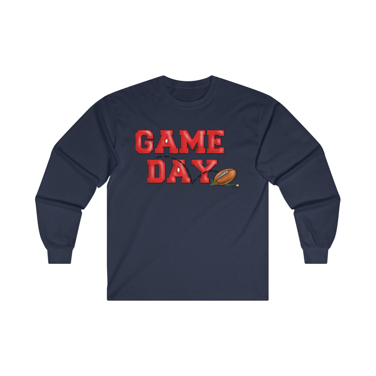 Game Day Football Long Sleeve Tee by The Giggle Network, football fans tshirt, fall sports tshirt
