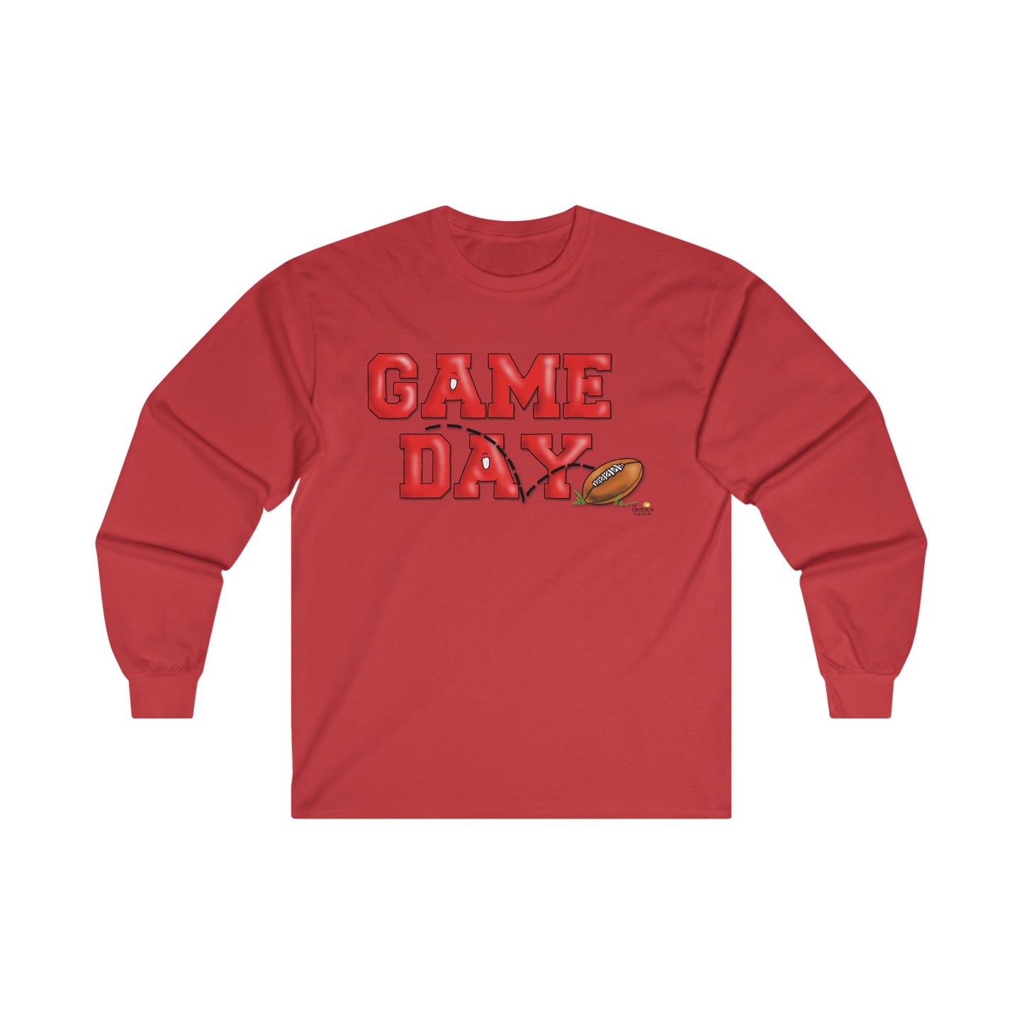 Game Day Football Long Sleeve Tee by The Giggle Network, football fans tshirt, fall sports tshirt