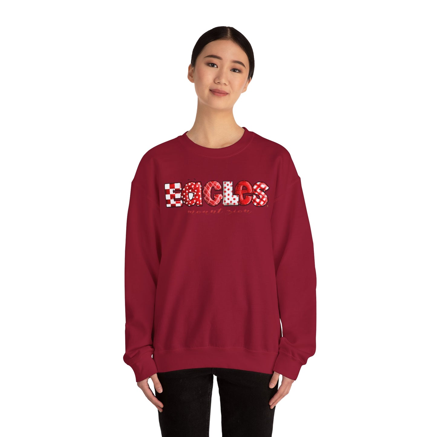 Eagels Multi-print Crewneck Sweatshirt by The Giggle Network