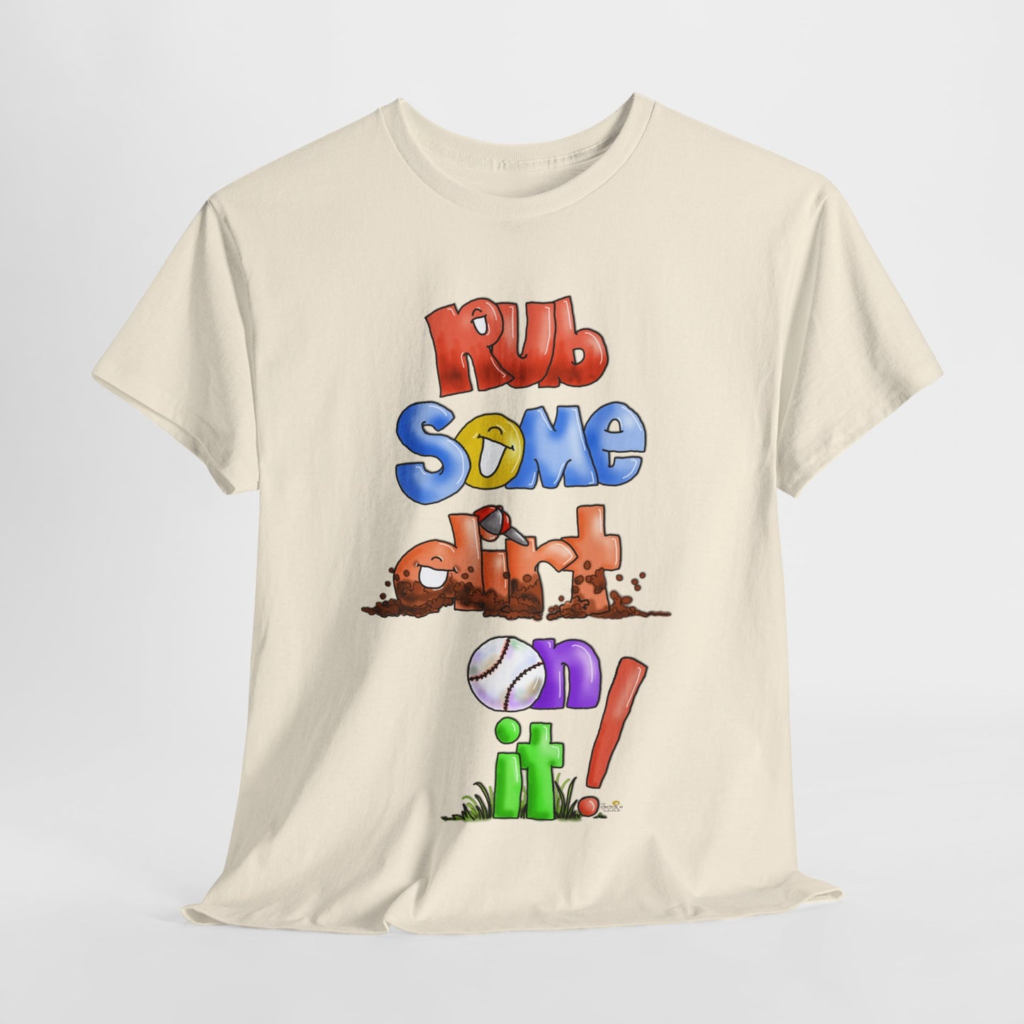 Rub Some Dirt on it by The Giggle Network, Softball tshirt, Springtime tshirt, T Shirt for parents, baseball Tshirt
