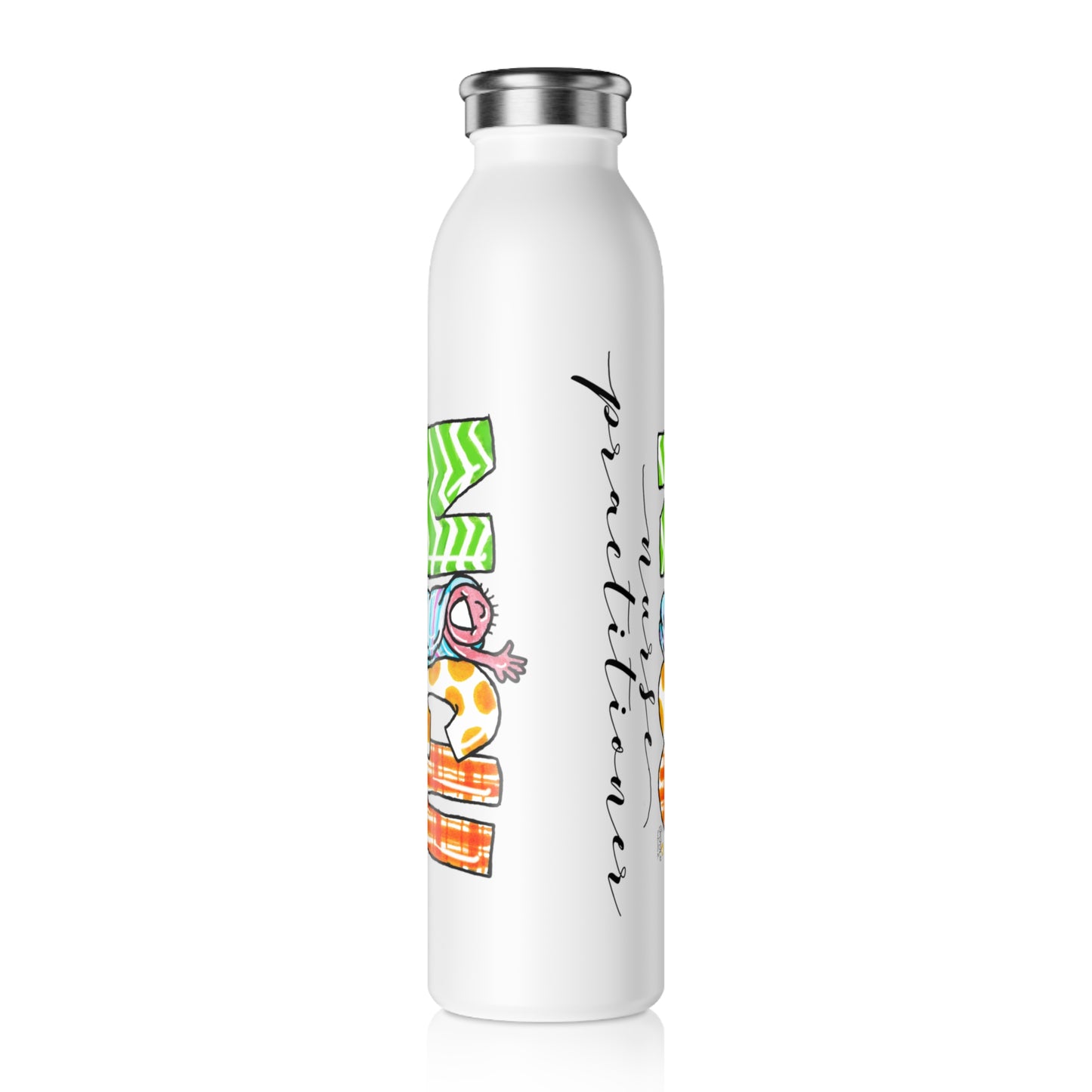 NICU Nurse Practitioner by The Giggle Network Slim Water Bottle