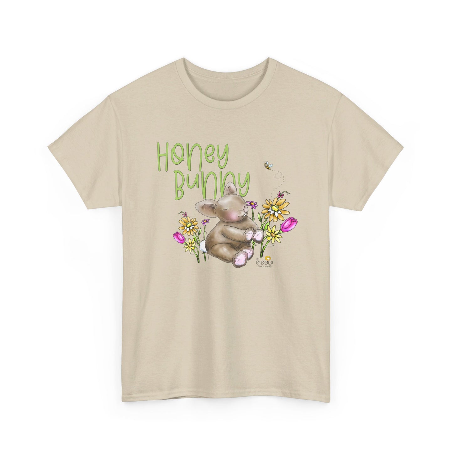 Honey Bunny by The Giggle Network, Spring Tshirt, Bunny shirt, Springtime designs, flowers tshirt by the GIggle Network