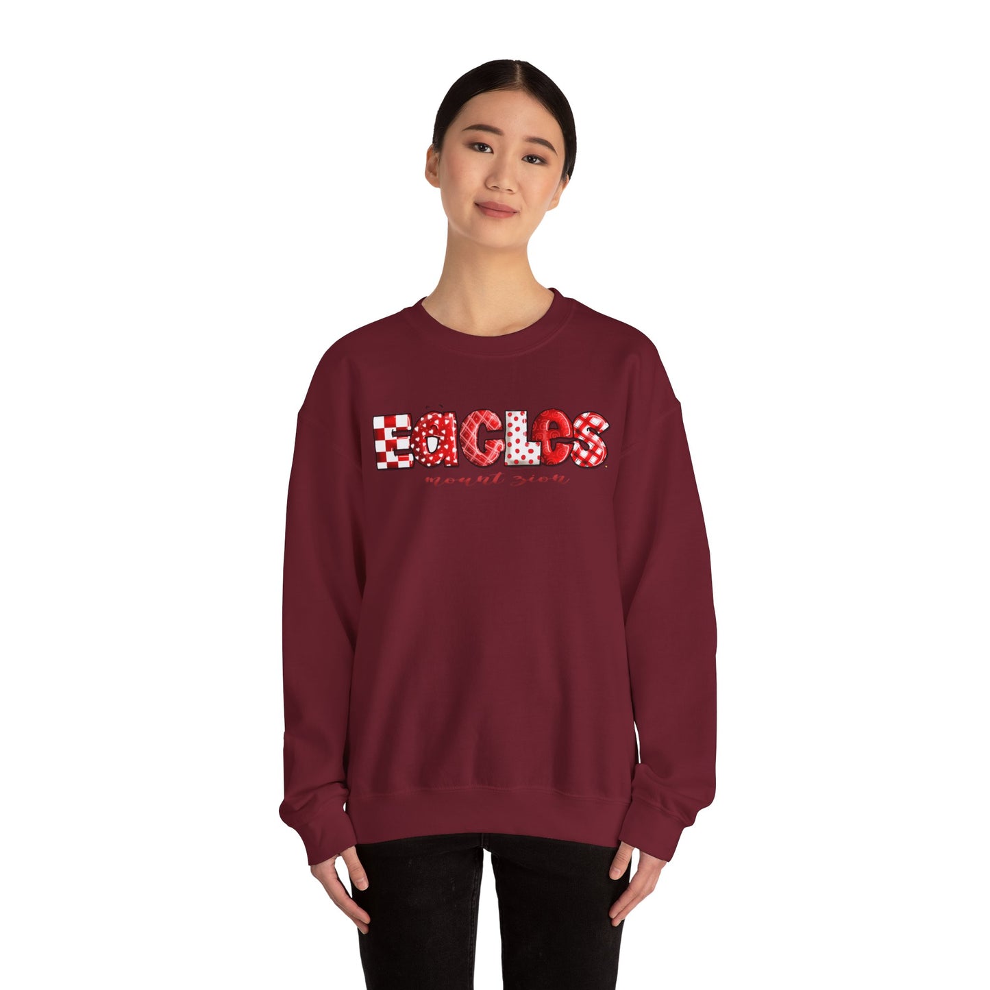 Eagels Multi-print Crewneck Sweatshirt by The Giggle Network