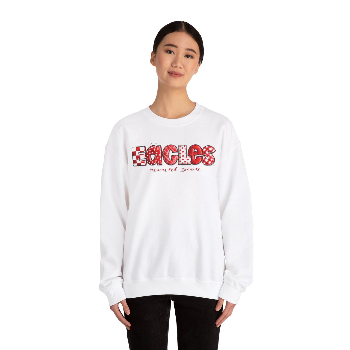 Eagels Multi-print Crewneck Sweatshirt by The Giggle Network