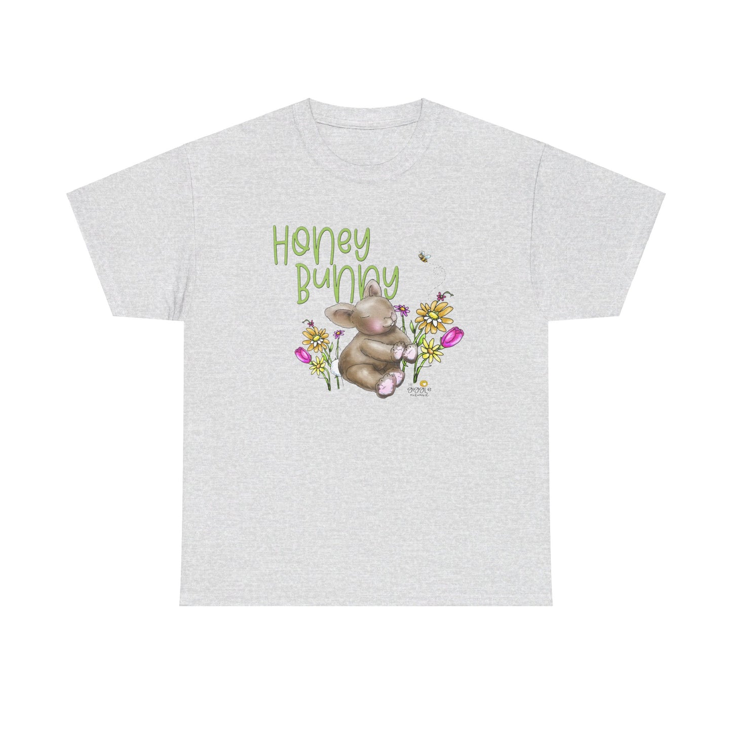 Honey Bunny by The Giggle Network, Spring Tshirt, Bunny shirt, Springtime designs, flowers tshirt by the GIggle Network