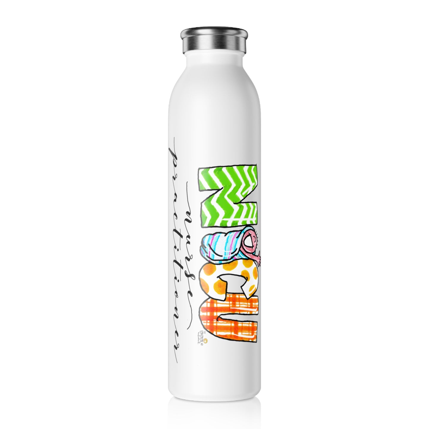 NICU Nurse Practitioner by The Giggle Network Slim Water Bottle