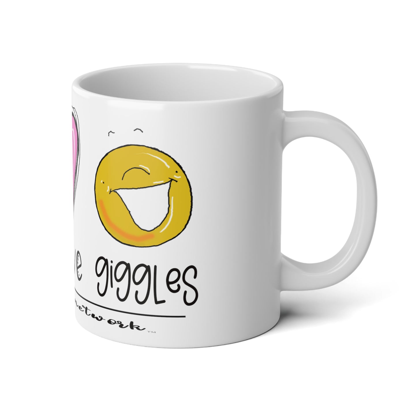 PeaceLove and Giggles by The Giggle NetworkJumbo Mug, 20oz