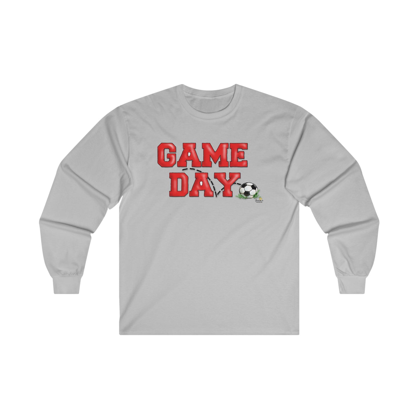 Soccer Game Day Long Sleeve Tshirt by the Giggle Network