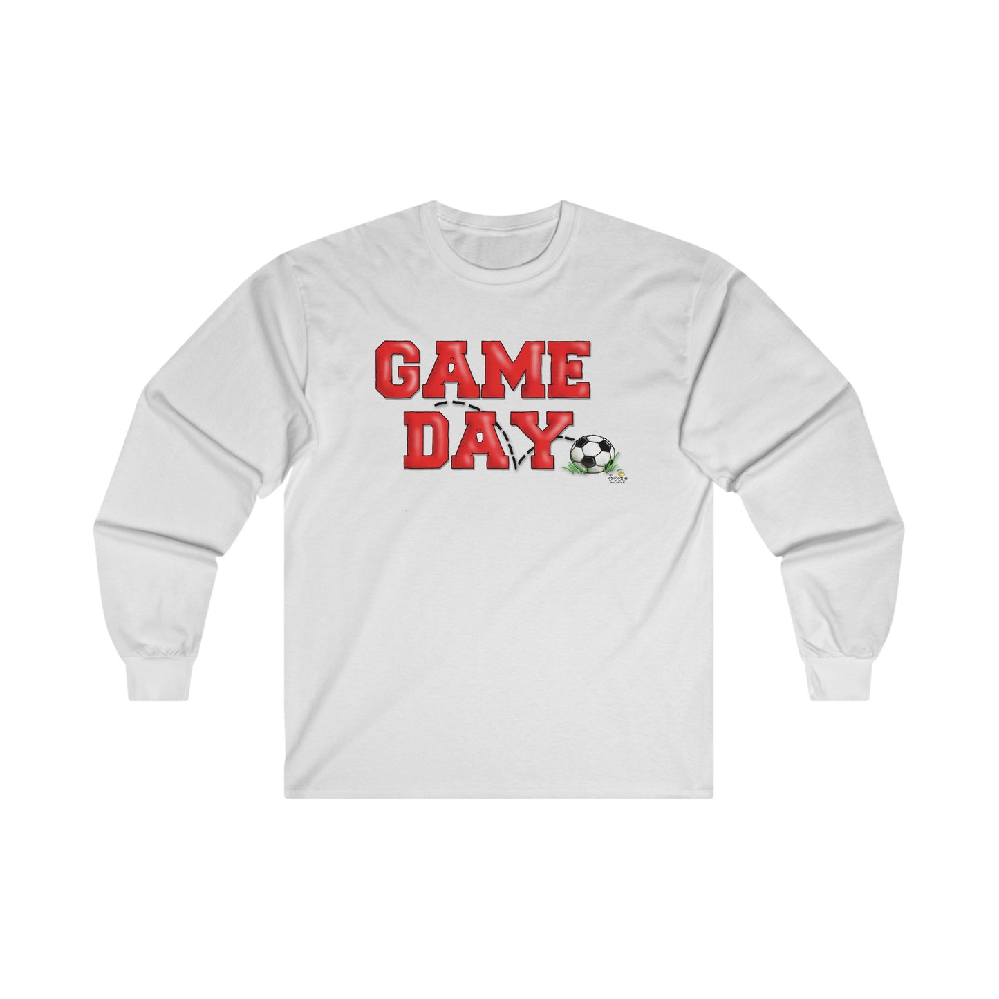 Soccer Game Day Long Sleeve Tshirt by the Giggle Network