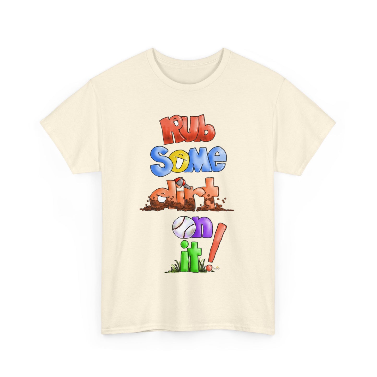 Rub Some Dirt on it by The Giggle Network, Softball tshirt, Springtime tshirt, T Shirt for parents, baseball Tshirt