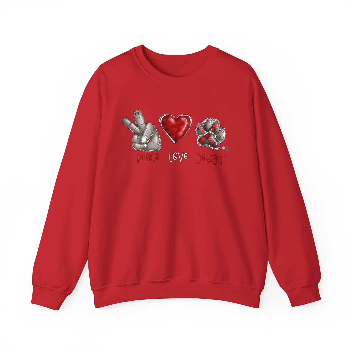 Peace Love and Dawgs UGA Crewneck Sweatshirt, Georgia Bulldogs sweatshirt