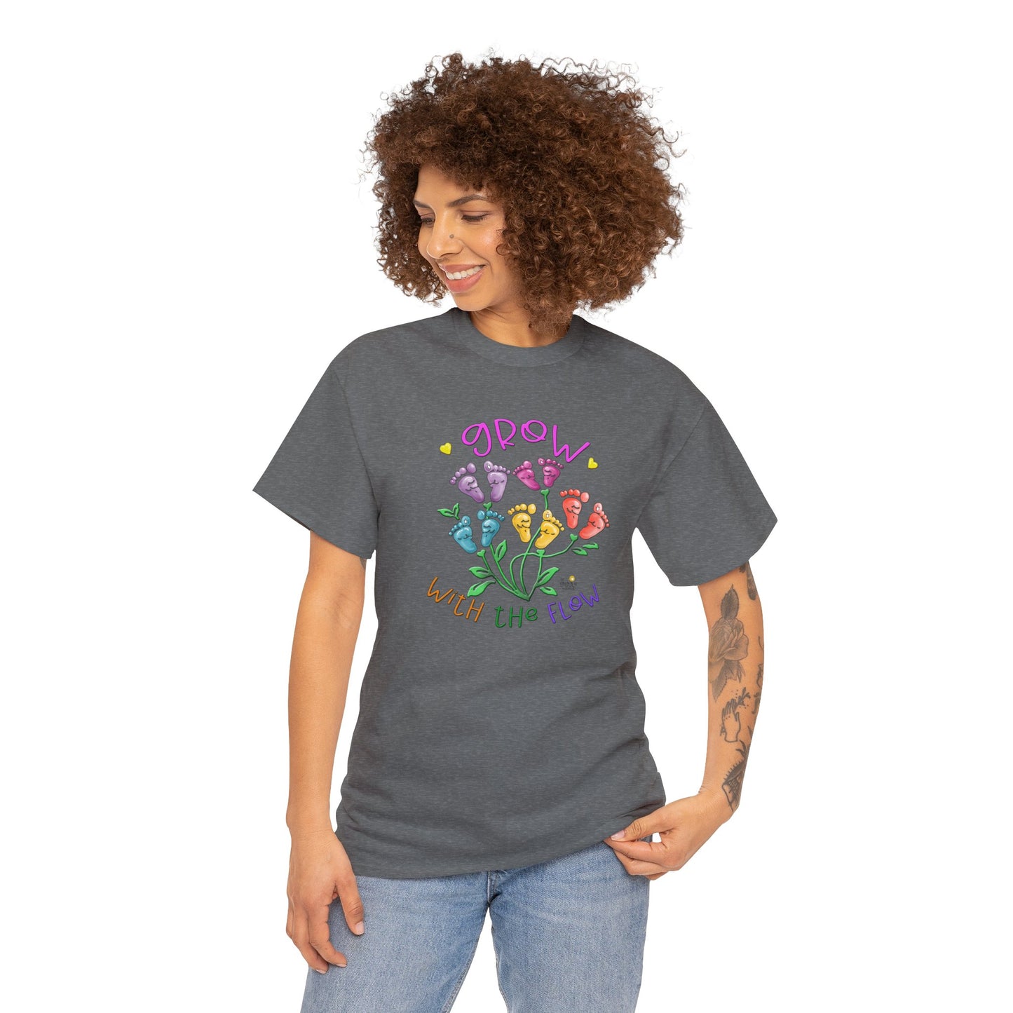 Grow with the Flow by The Giggle Network, Nurse tshirt, Springtime tshirt, T Shirt for spring, Hello SPring Tshirt , Teacher Tshirt