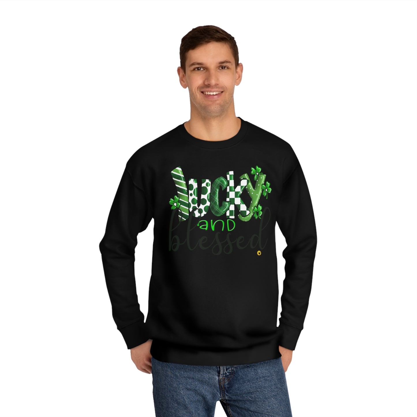 Lucky and Blessed by The Giggle Network, St Patricks Day Day Sweatshirt, March Gift