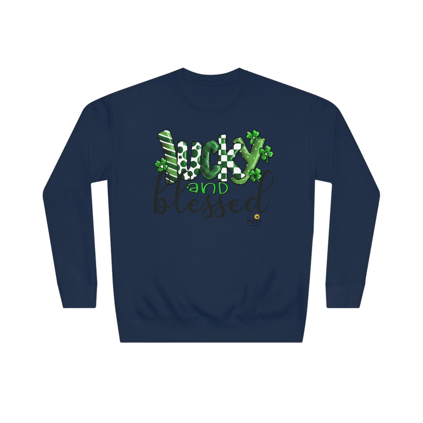 Lucky and Blessed by The Giggle Network, St Patricks Day Day Sweatshirt, March Gift