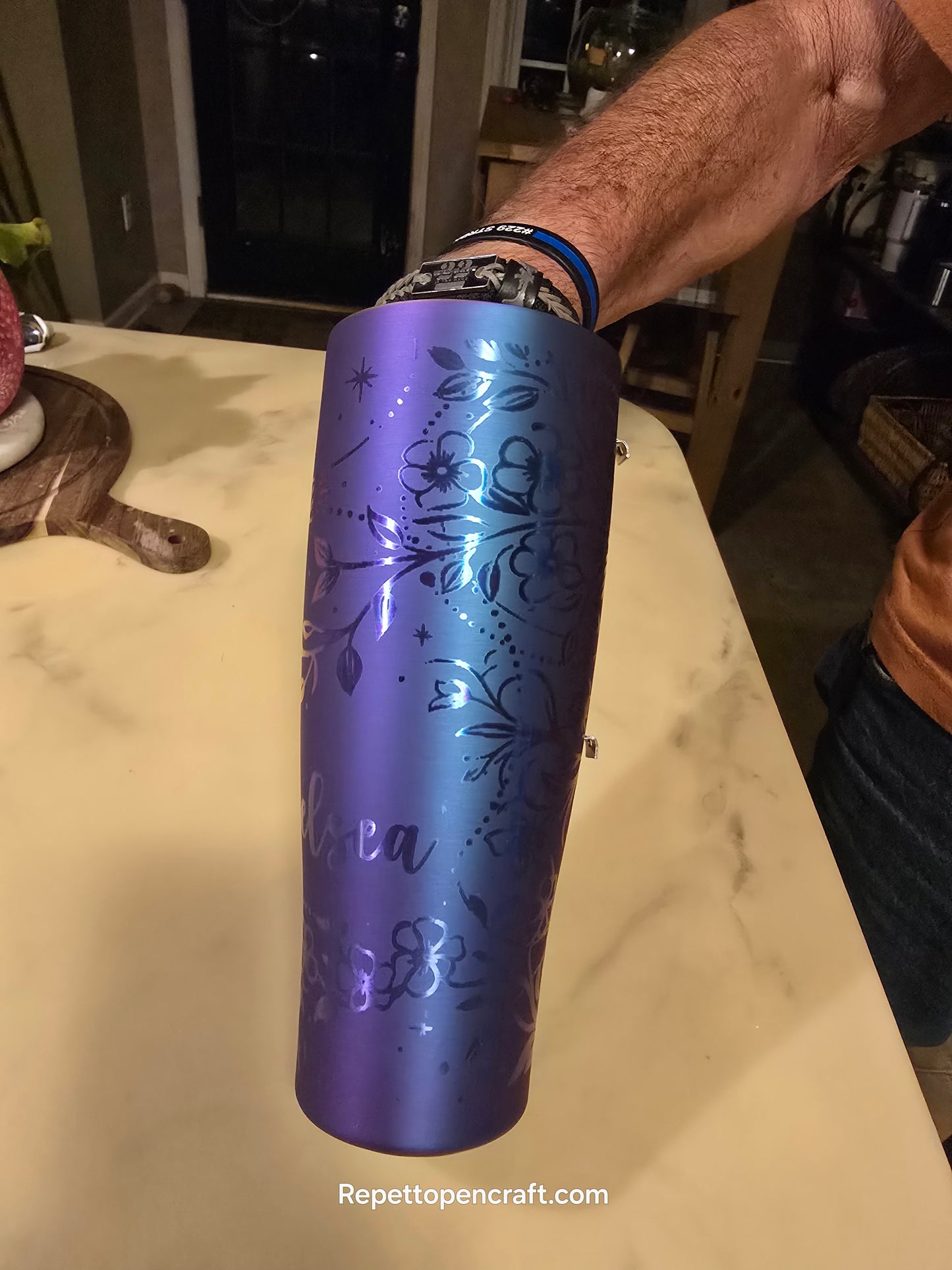 Tumbler Engraving- Full Wrap Engraving