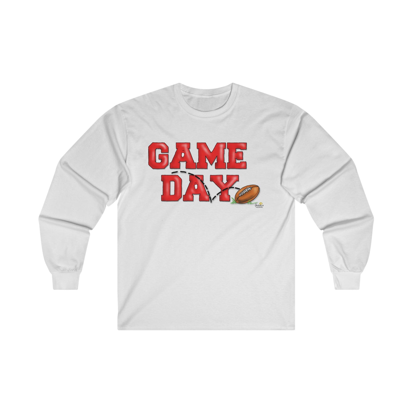 Game Day Football Long Sleeve Tee by The Giggle Network, football fans tshirt, fall sports tshirt