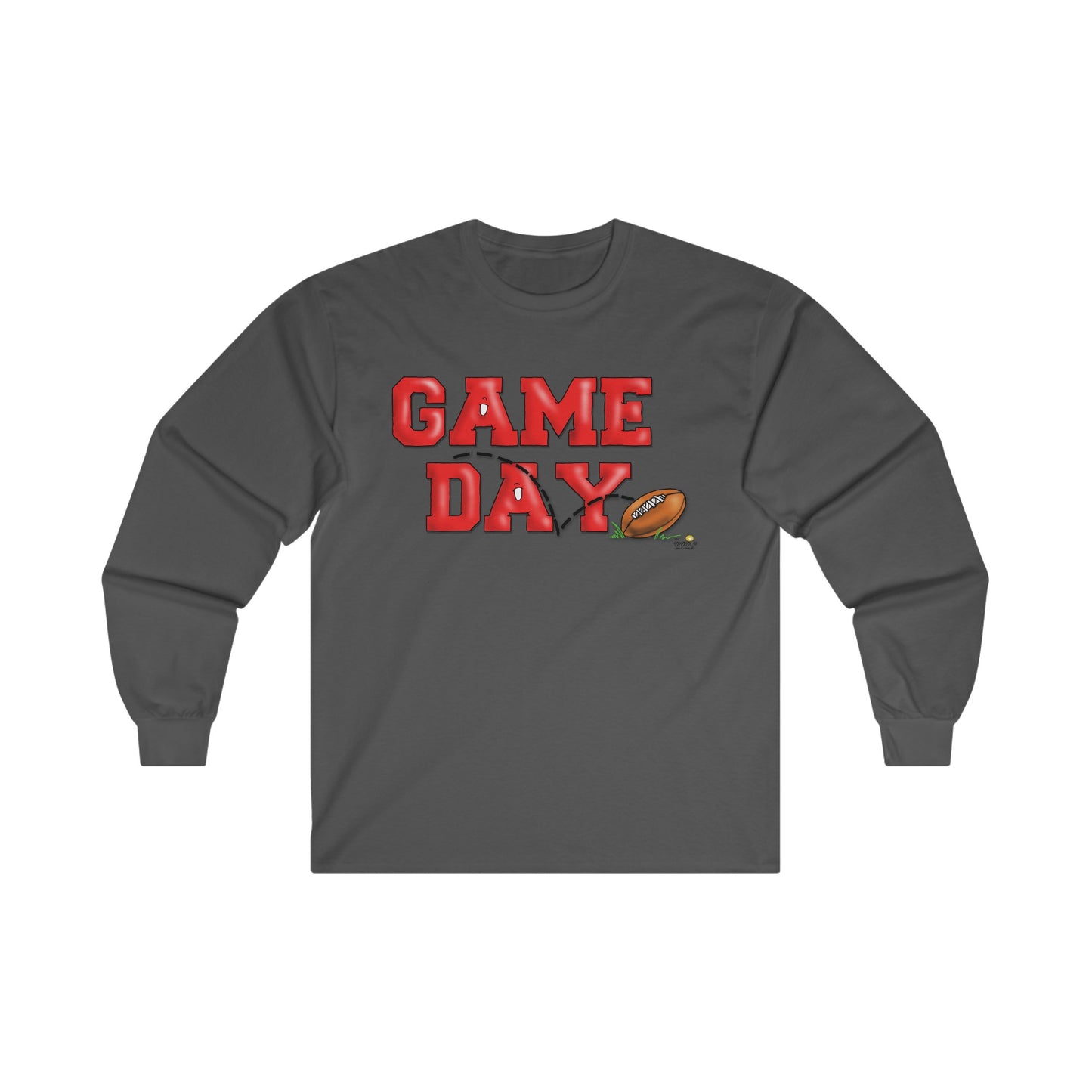 Game Day Football Long Sleeve Tee by The Giggle Network, football fans tshirt, fall sports tshirt