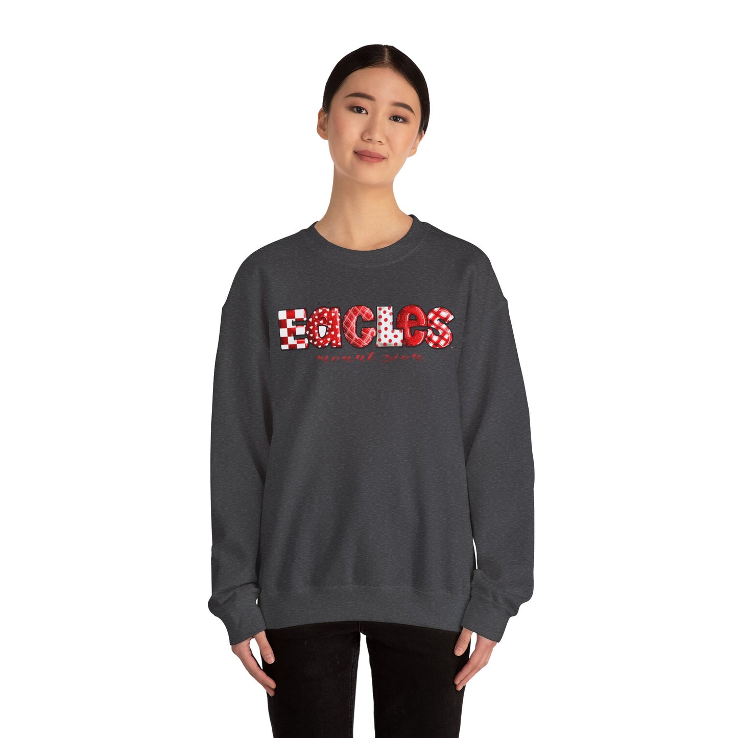 Eagels Multi-print Crewneck Sweatshirt by The Giggle Network