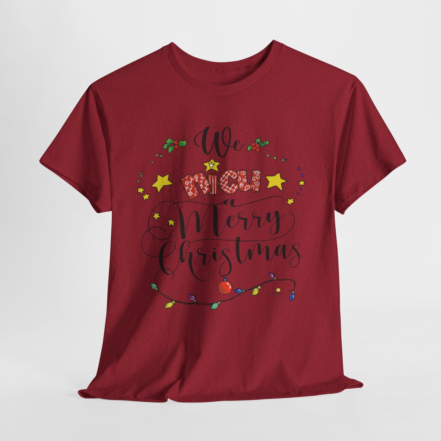 We NICU a Merry Christmas Tshirt by The Giggle Network