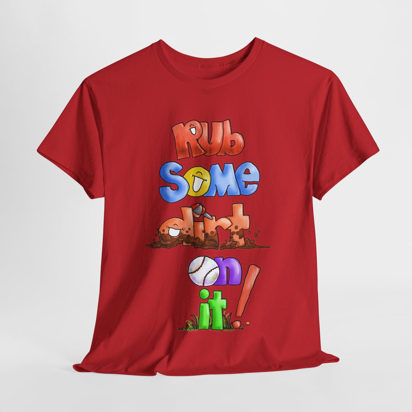Rub Some Dirt on it by The Giggle Network, Softball tshirt, Springtime tshirt, T Shirt for parents, baseball Tshirt