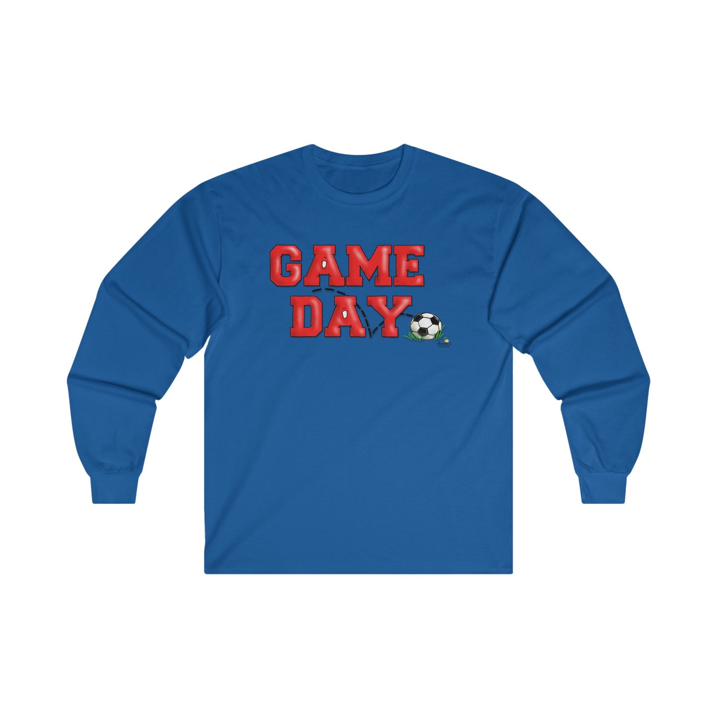 Soccer Game Day Long Sleeve Tshirt by the Giggle Network