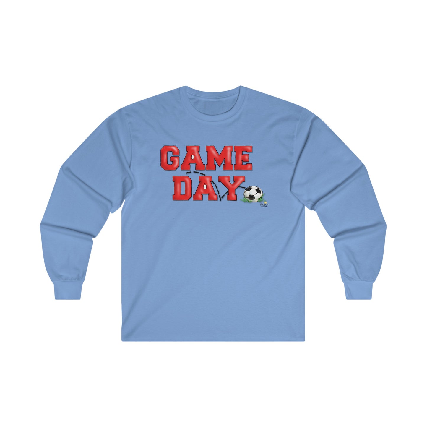 Soccer Game Day Long Sleeve Tshirt by the Giggle Network