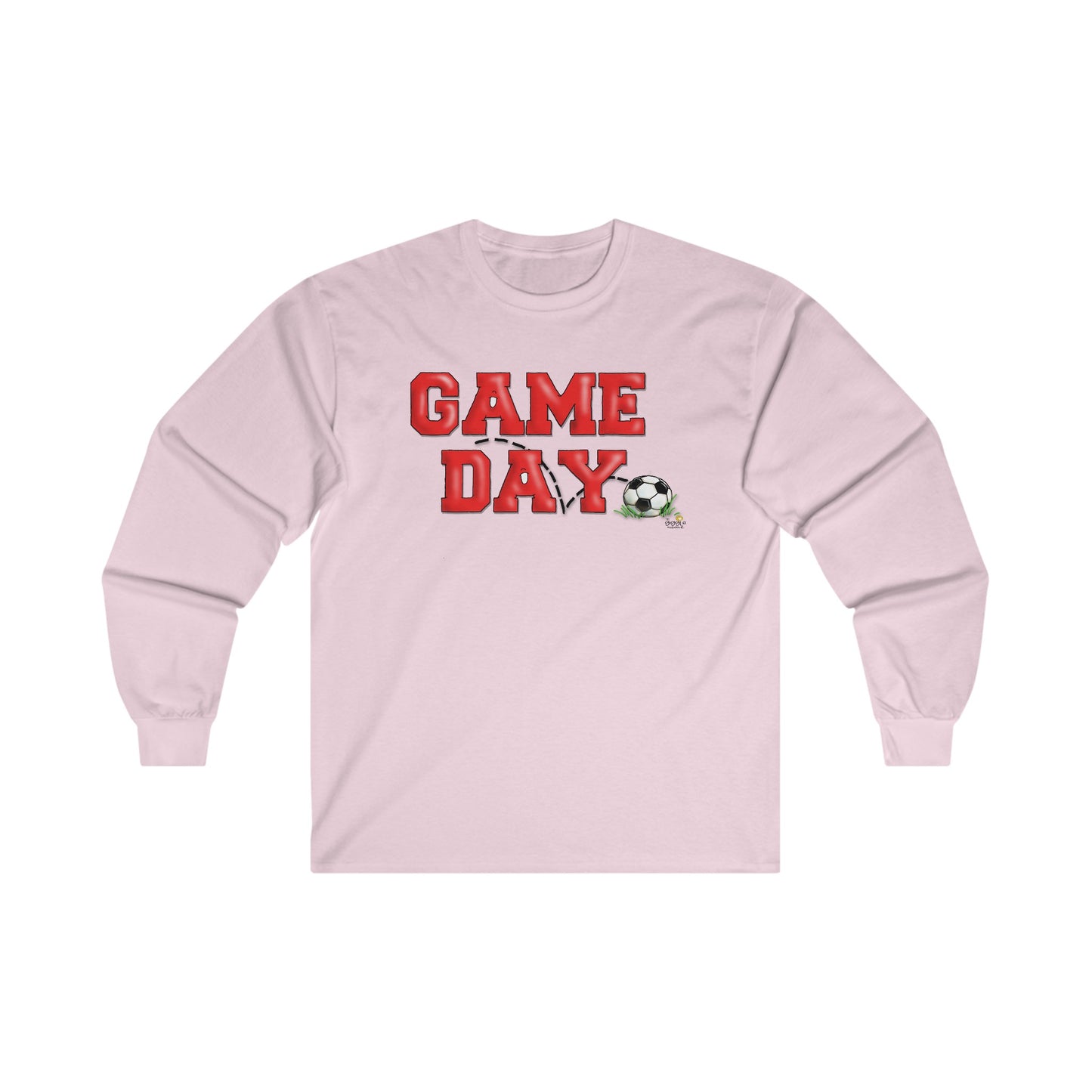 Soccer Game Day Long Sleeve Tshirt by the Giggle Network