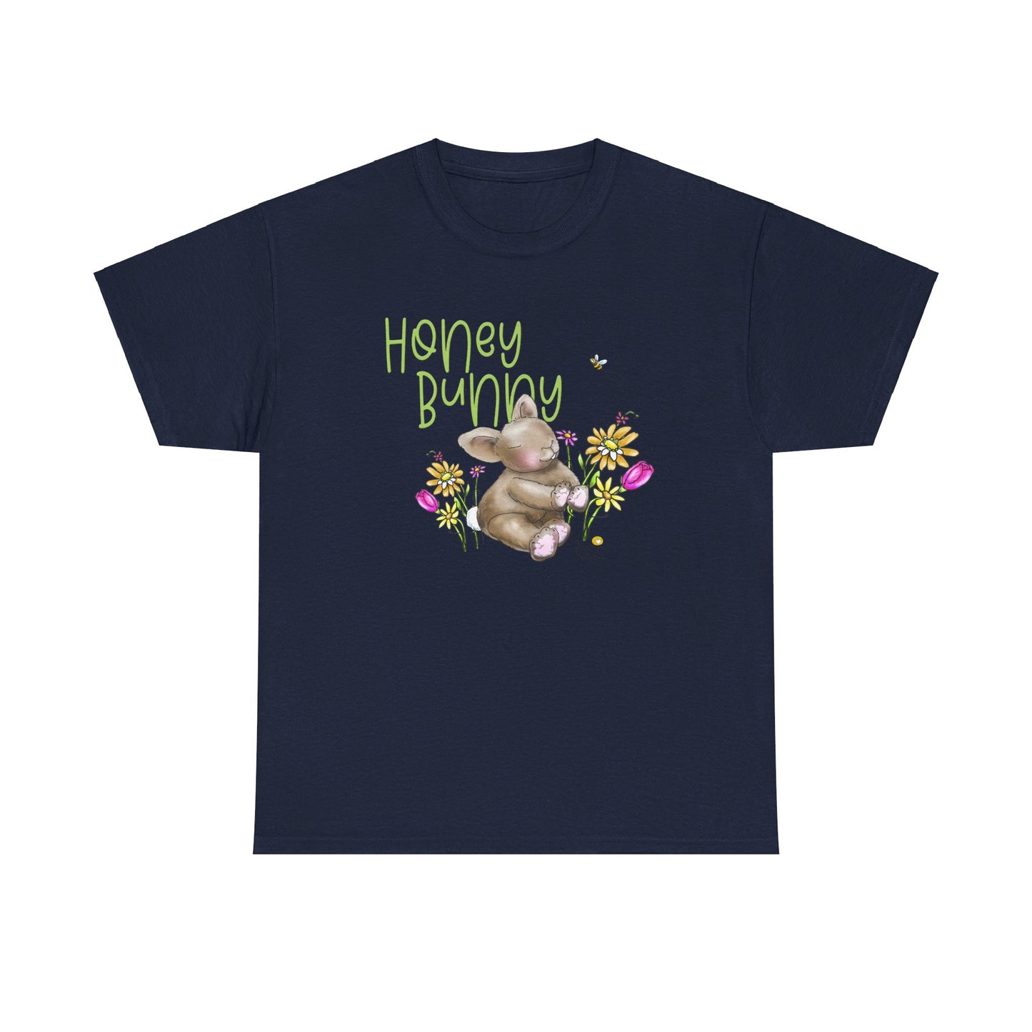 Honey Bunny by The Giggle Network, Spring Tshirt, Bunny shirt, Springtime designs, flowers tshirt by the GIggle Network