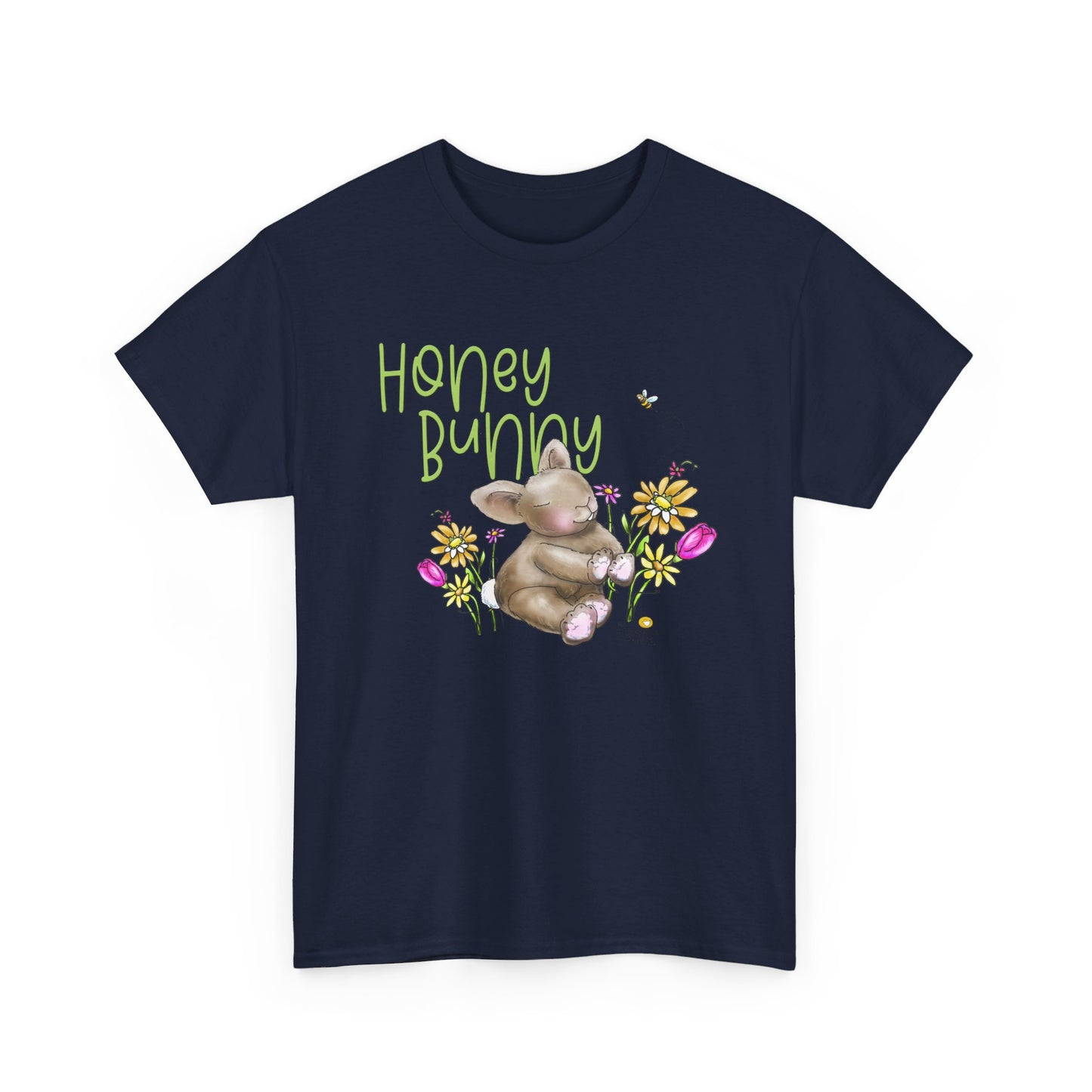 Honey Bunny by The Giggle Network, Spring Tshirt, Bunny shirt, Springtime designs, flowers tshirt by the GIggle Network