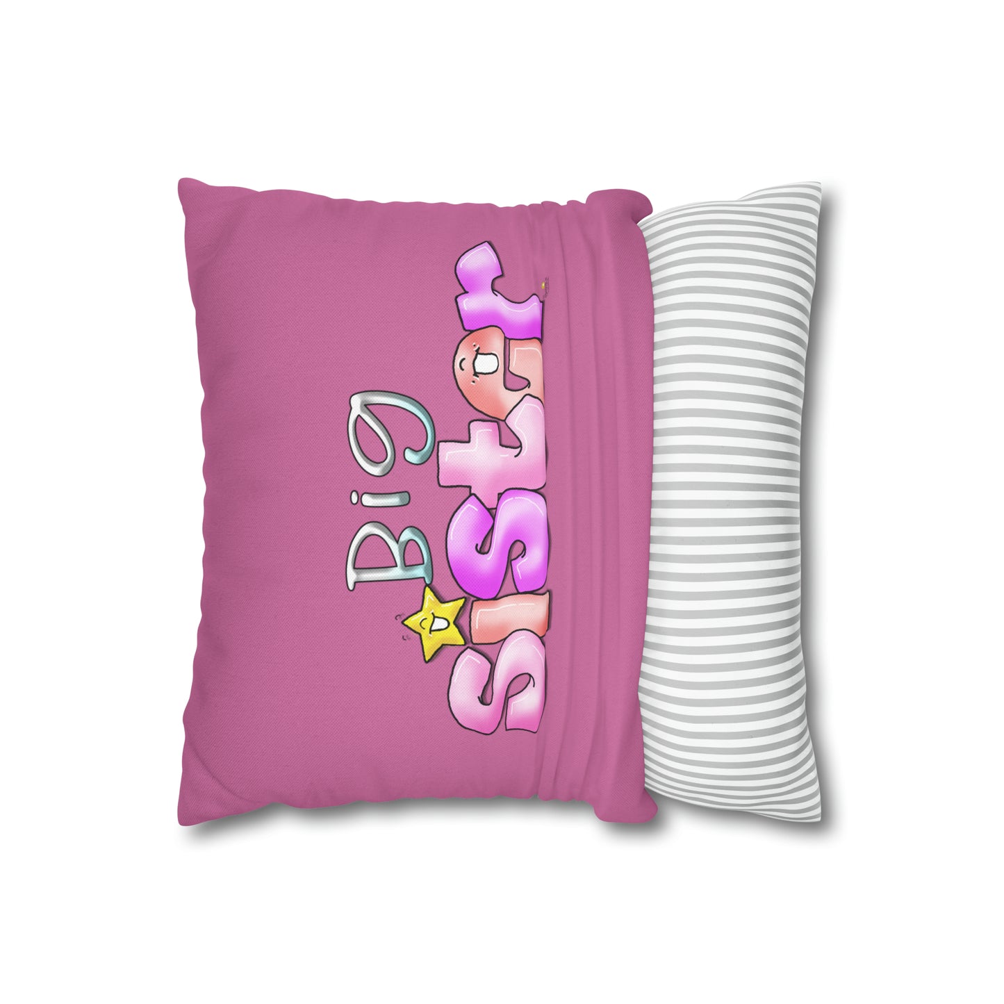Big sister Square Pillow Case by The Giggle Network, Pillow Case, Big sister Gift , new baby gift