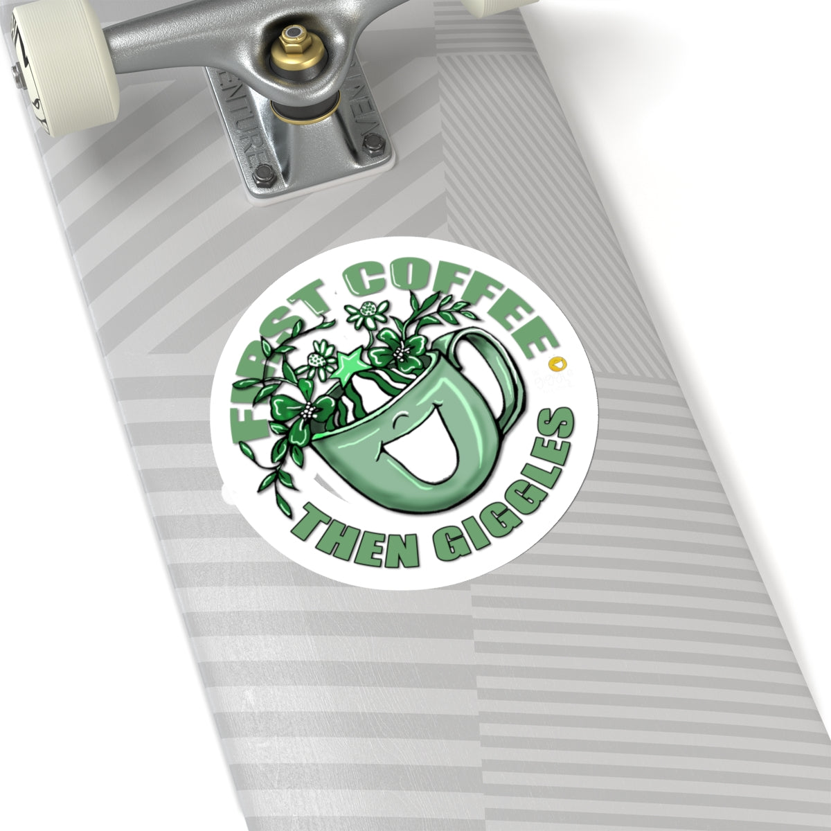 First Coffee Then Giggles Sticker by The Giggle Network (TM)
