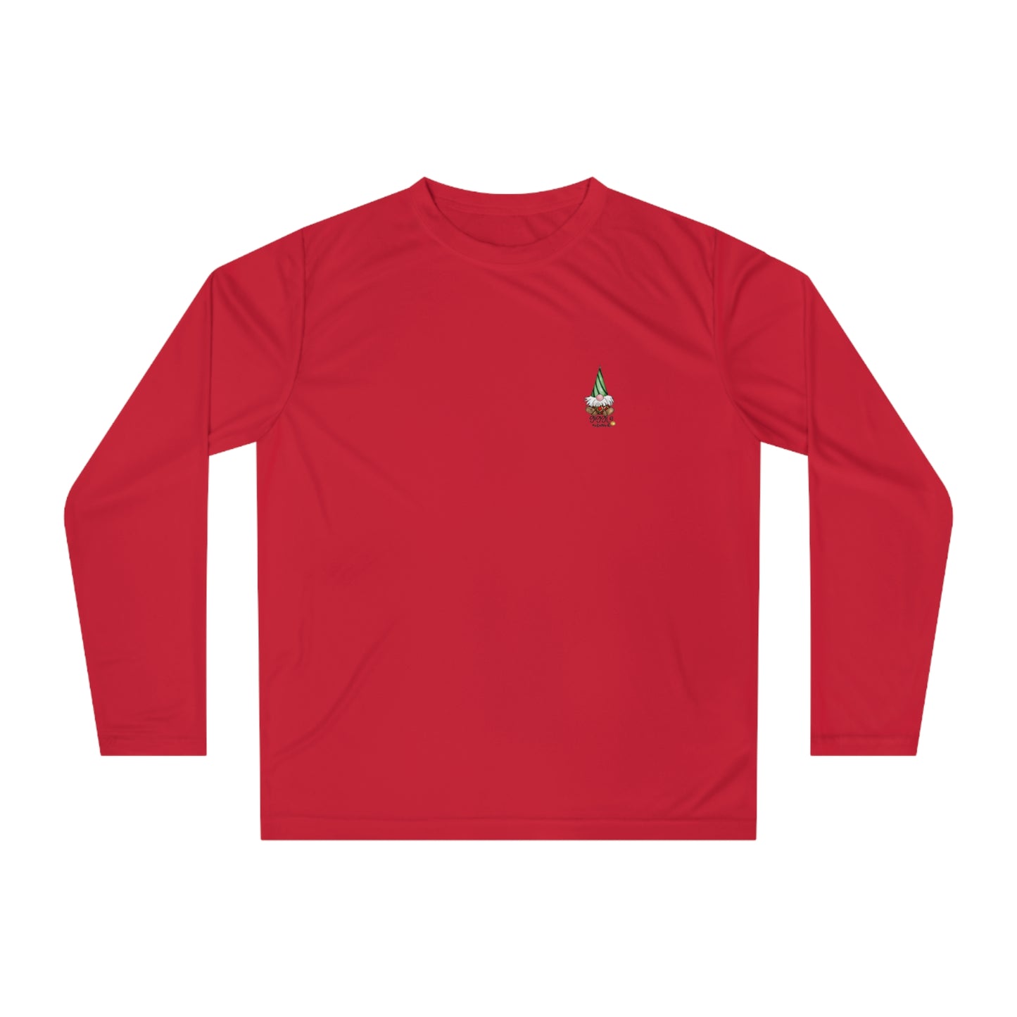 (front and back) Gnomie Wishes and Mistletoes Kisses Long Sleeve Shirt by The Giggle Network