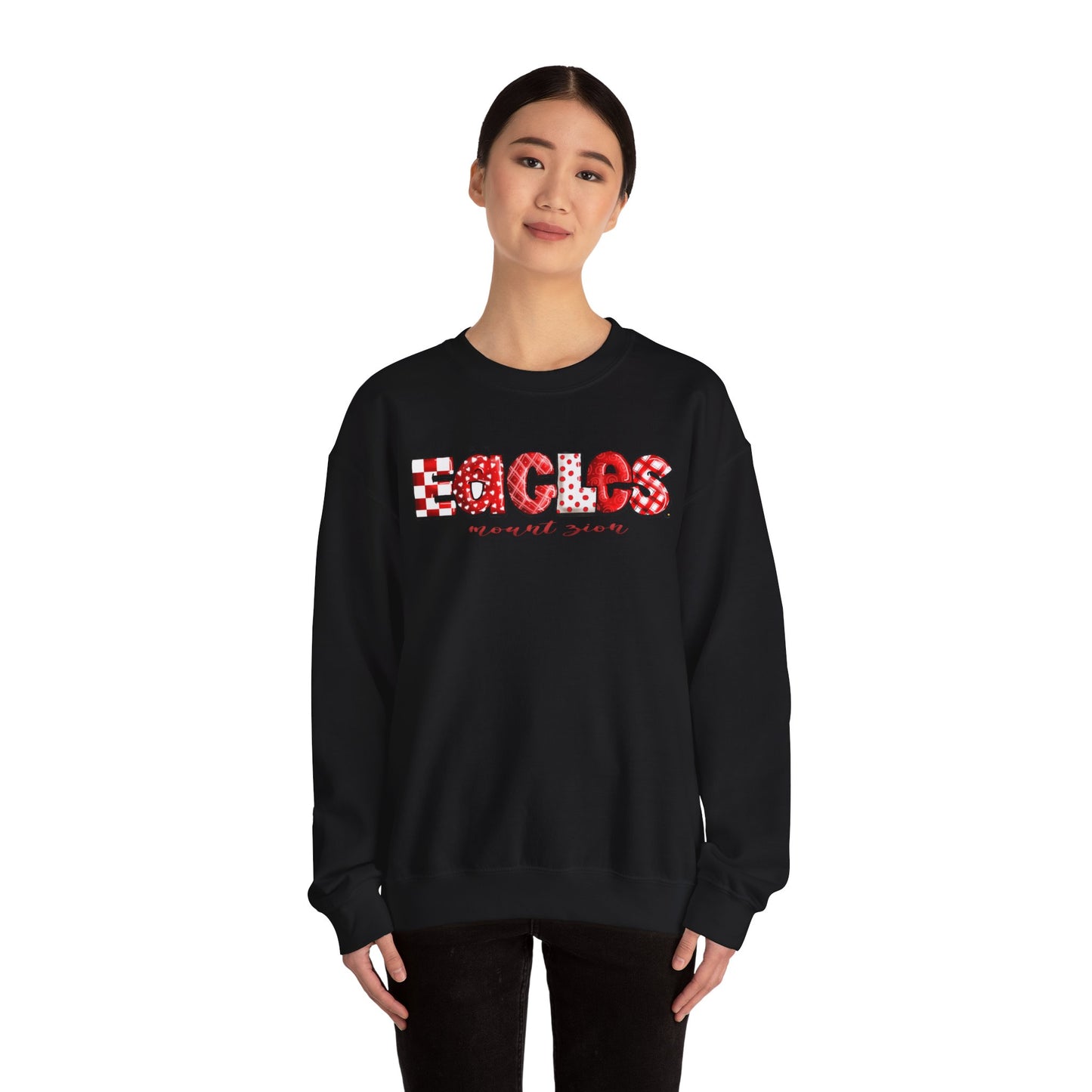 Eagels Multi-print Crewneck Sweatshirt by The Giggle Network
