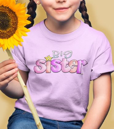 Big Sister Tshirt, Big Sister Gift, New baby Gift, Little Girl, Pink shirt for New sisters