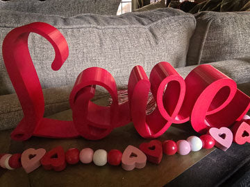 LOVE 3D printed word for desk, mantle, gift, or home decor