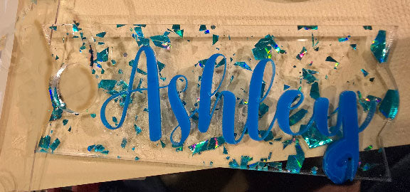 Tumbler Acrylic Name Topper