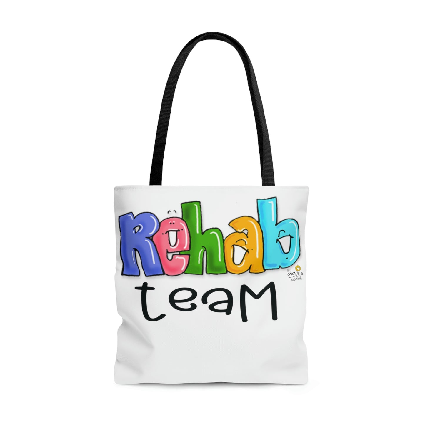 Rehab Team Tote Bag (AOP) by the Giggle Network