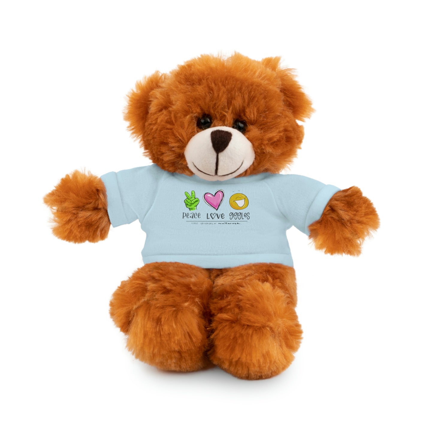 Stuffed Bear, Bunny, or Tiger with Peace, Love, Giggles by The Giggle Network (TM)