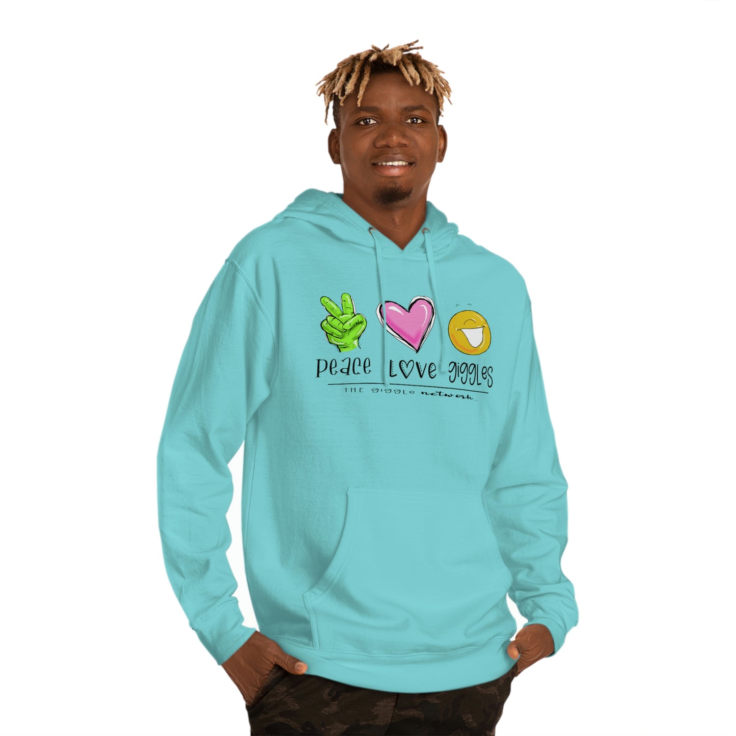 Peace Love Giggles Sweat by The Giggle Network