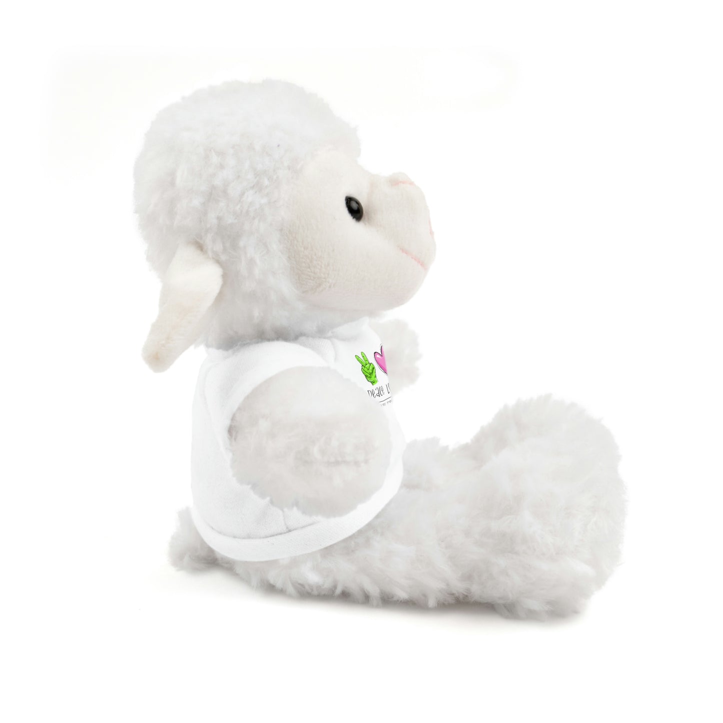 Stuffed Bear, Bunny, or Tiger with Peace, Love, Giggles by The Giggle Network (TM)