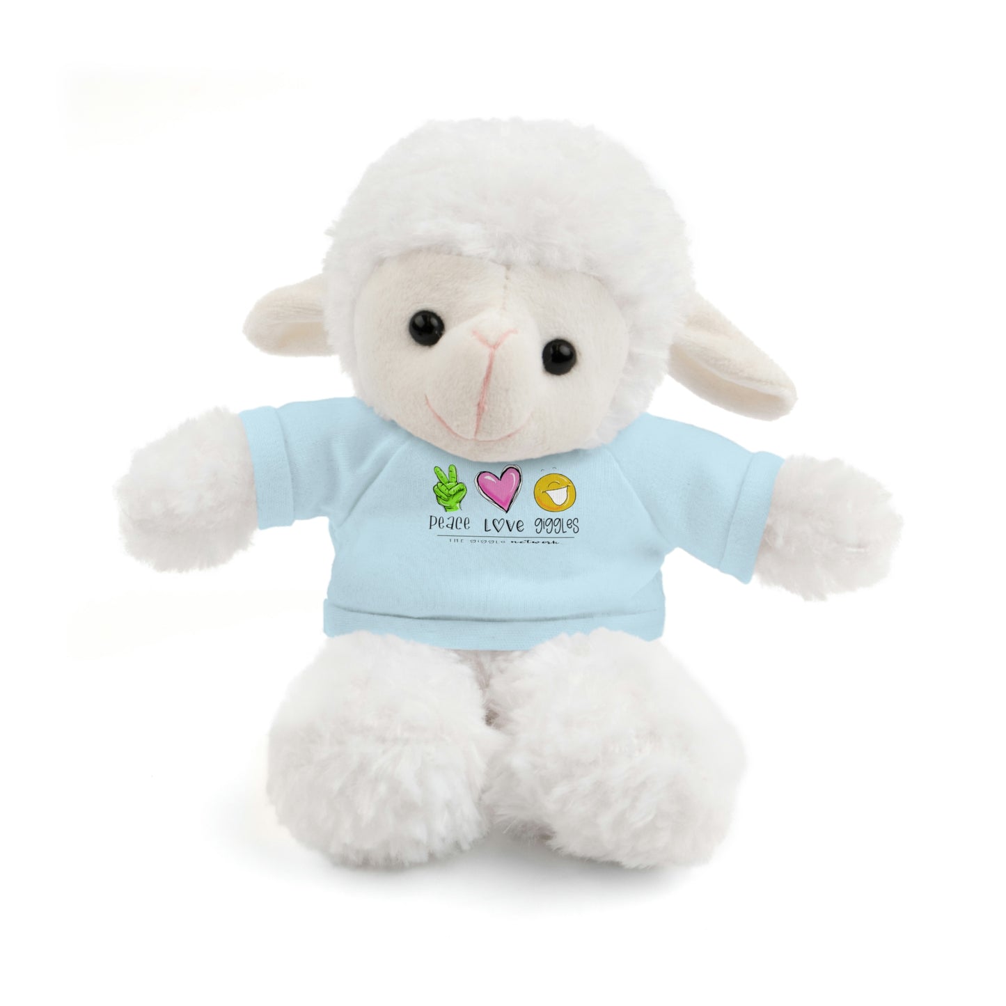Stuffed Bear, Bunny, or Tiger with Peace, Love, Giggles by The Giggle Network (TM)