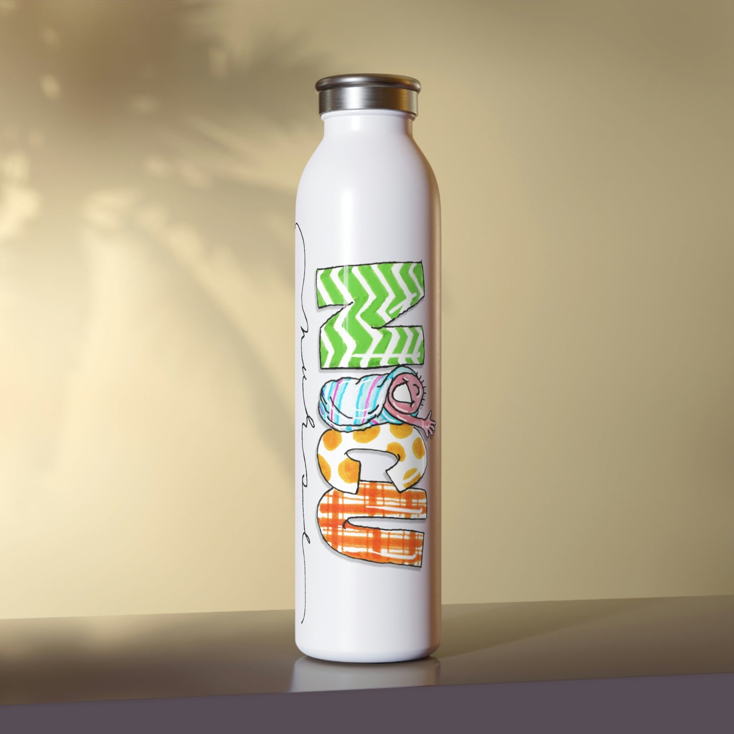 NICU nurse Slim Water Bottle by The Giggle Network (TM)